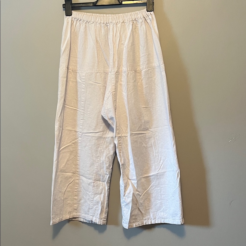 White Wide-Leg Pants